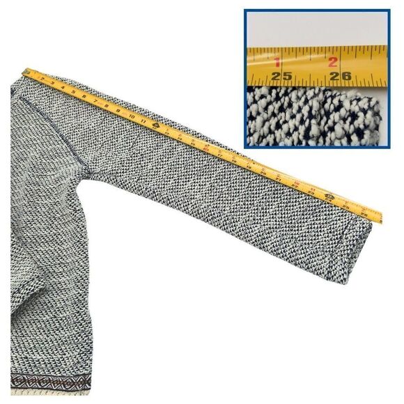 Lottie Tweed Crochet Pattern with Fringes at the bottom hem Sweater, Sz 12/14 - Picture 4 of 9